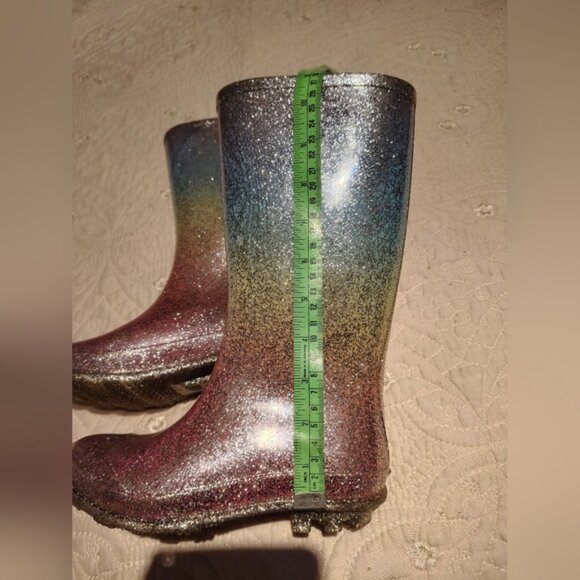 Sparkly Multicolor Kids Rain Boots - Picture 7 of 8